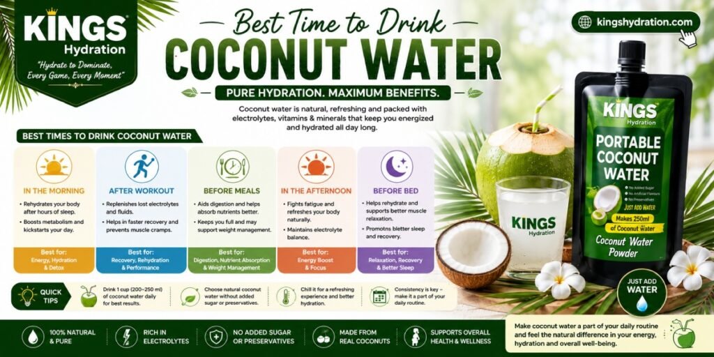 Best Time to Drink Coconut Water: Morning, Workout, or Before Bed?