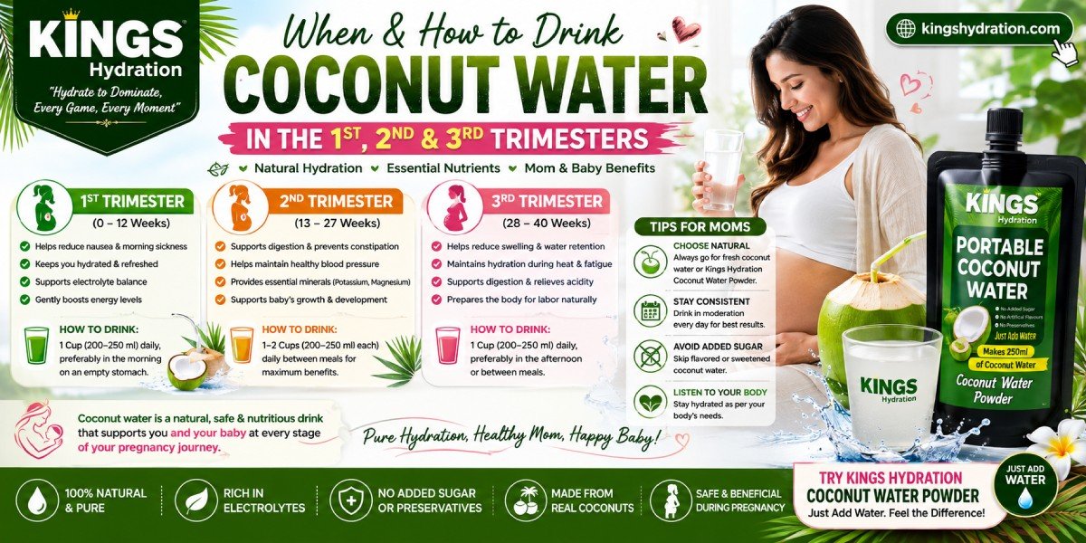 how to drink Coconut Water in the First, second, and third trimesters