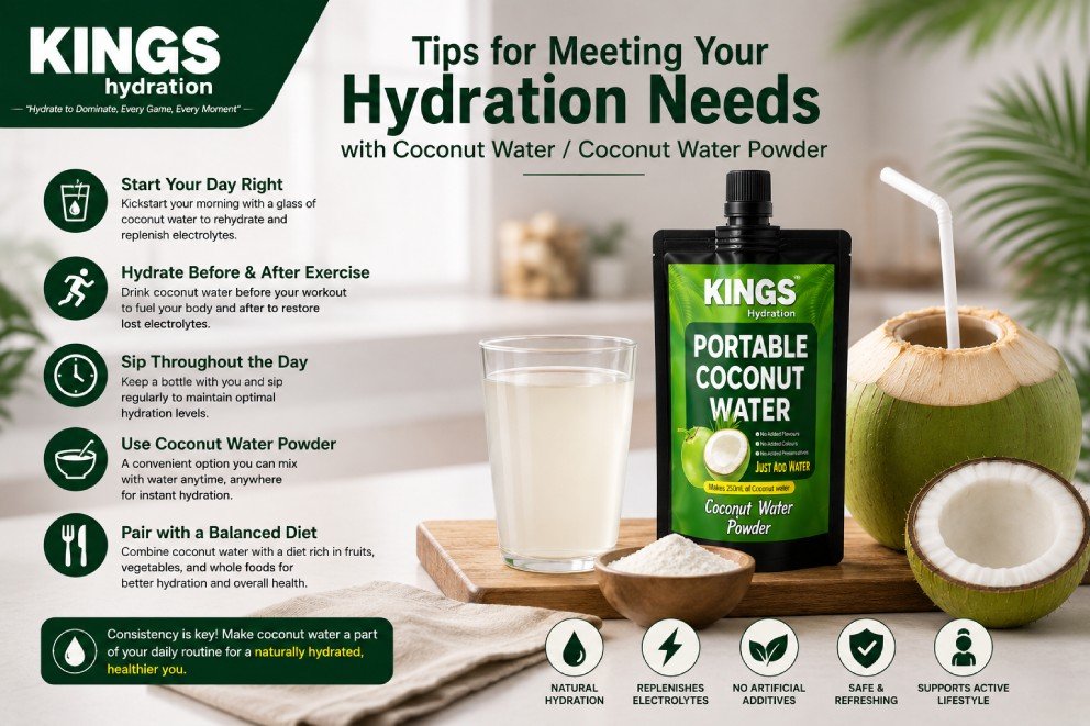 Tips for Meeting Your Hydration Needs with Coconut Water-Coconut Water Powder
