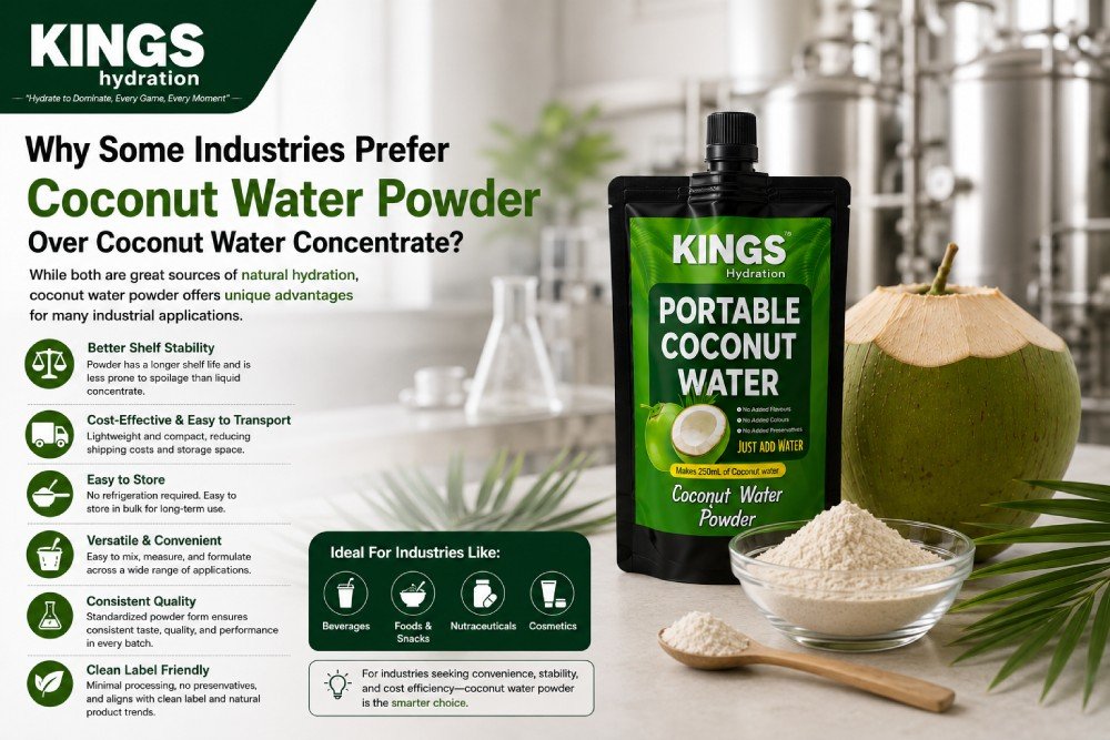 industries prefer coconut water powder over coconut water concentrate